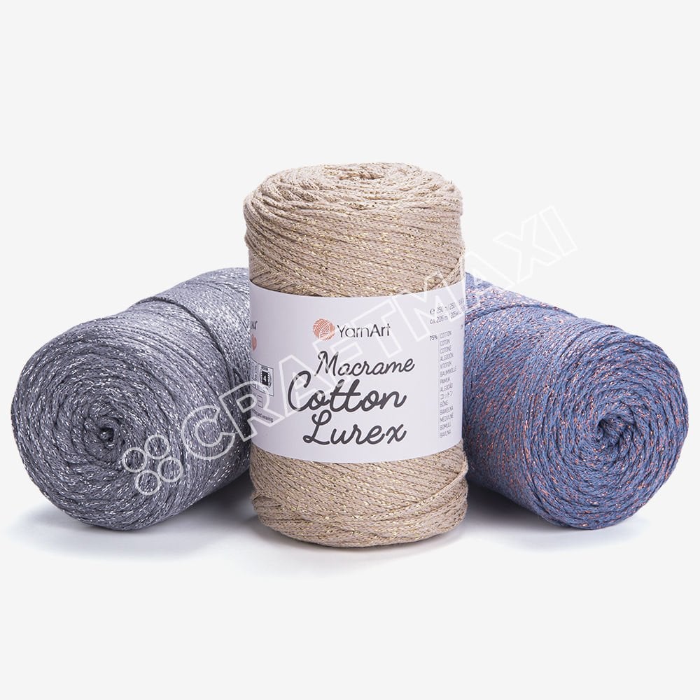 YARNART MACRAME COTTON LUREX - SİMLİ MAKROME EL ÖRGÜ İPİ