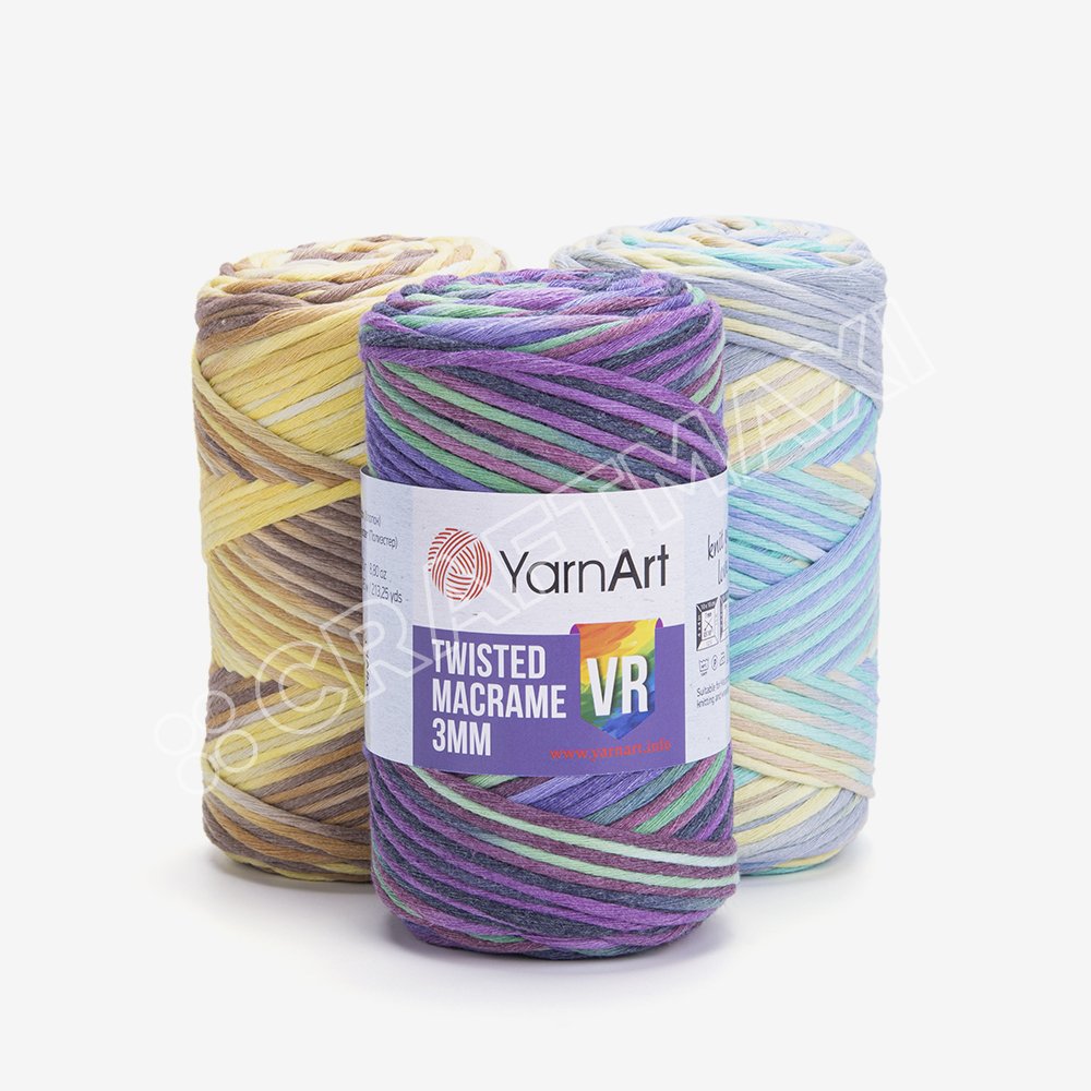 YARNART TWISTED MACRAME 3 MM VR - MAKROME EL ÖRGÜ