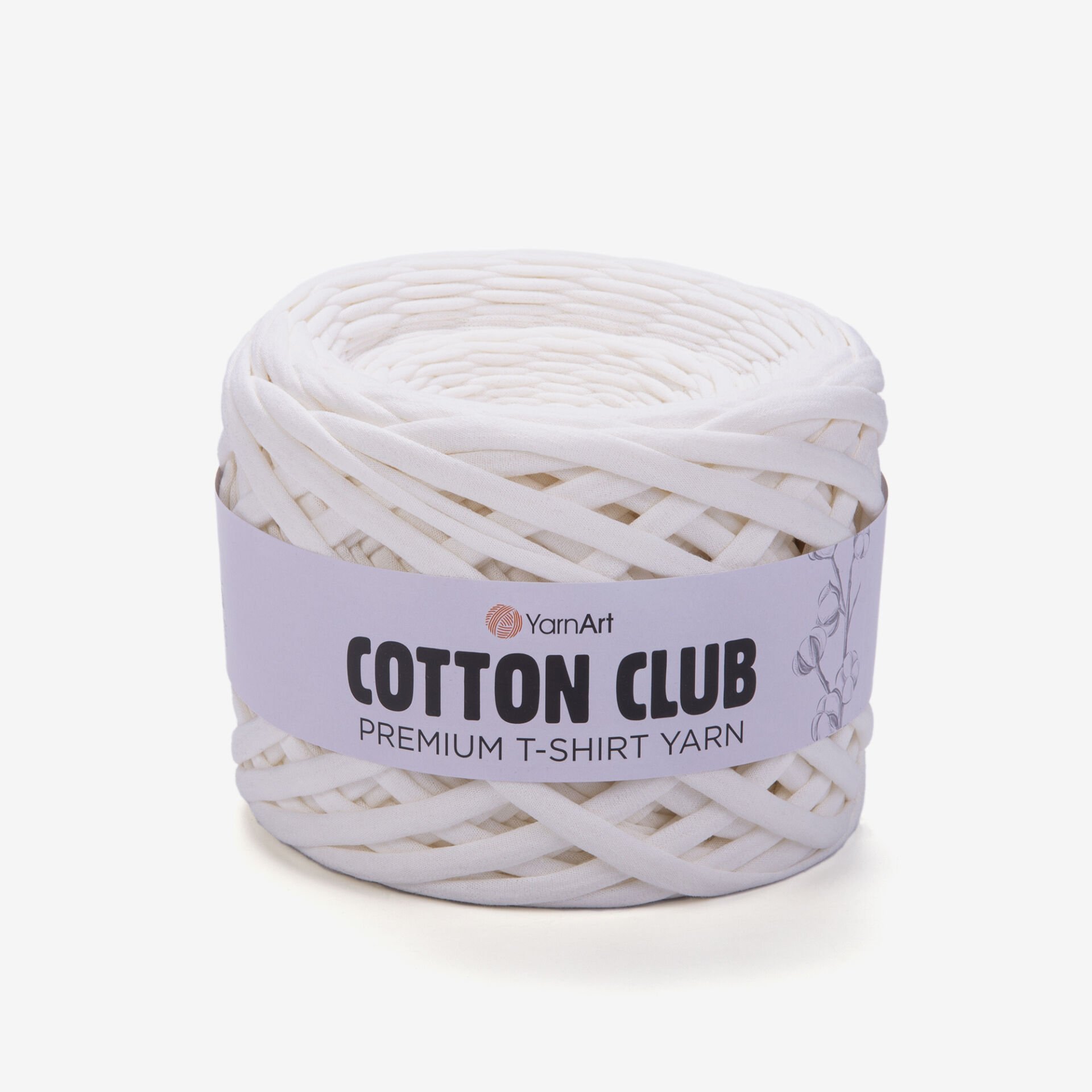 YARNART COTTON CLUB - PENYE KUMAŞ EL ÖRGÜ İPİ ŞEKER BEYAZI - 7349