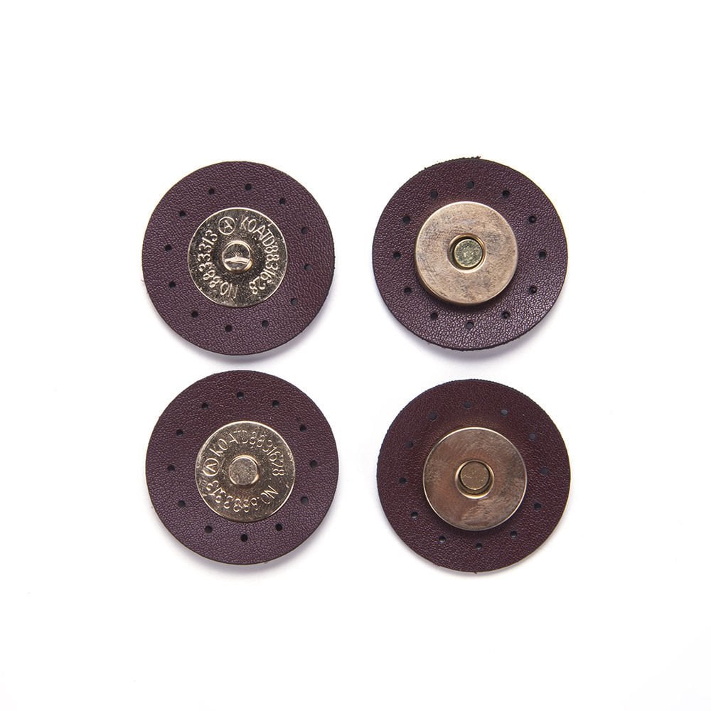 DERİLİ MIKNATIS - 2 ADET BORDO