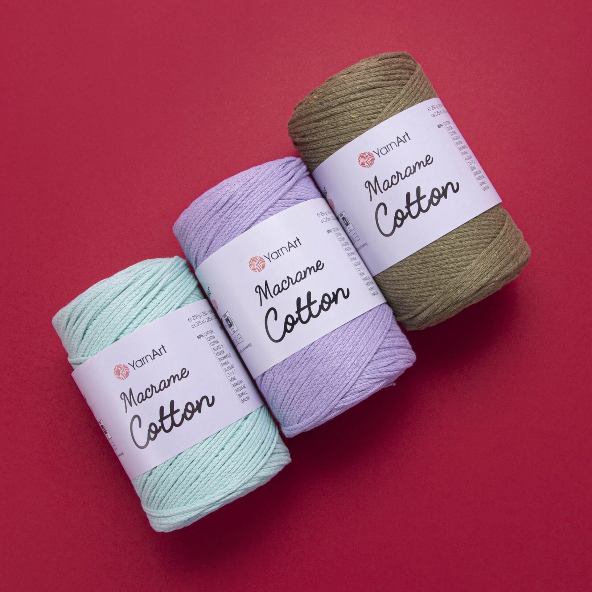 YARNART MACRAME COTTON - MAKROME EL ÖRGÜ İPİ