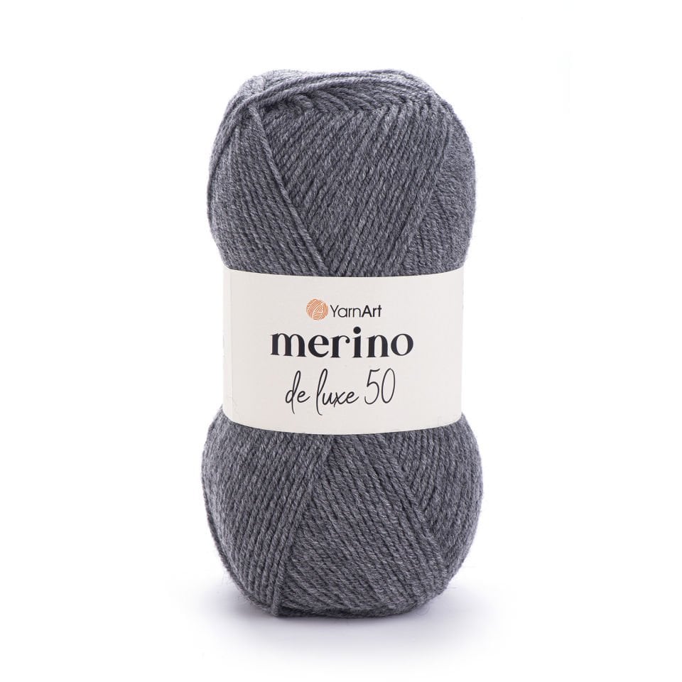 YARNART MERINO DE LUXE 50 - EL ÖRGÜ İPİ GRİ - 179