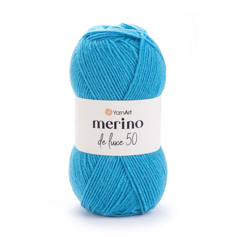 YARNART MERINO DE LUXE 50 - EL ÖRGÜ İPİ TURKUAZ - 235