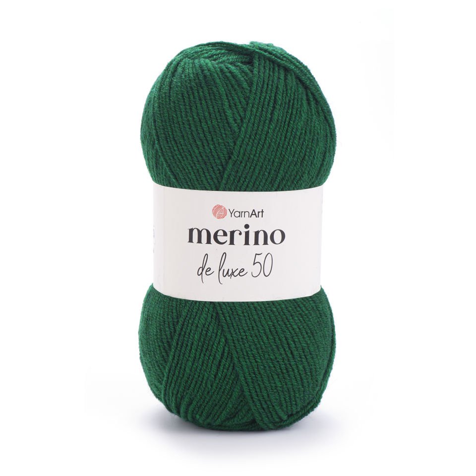 YARNART MERINO DE LUXE 50 - EL ÖRGÜ İPİ YEŞİL - 338