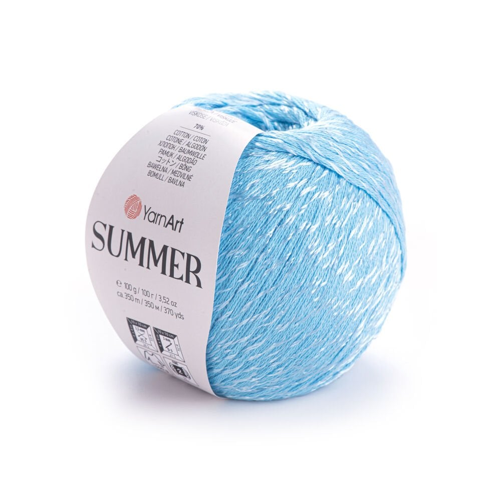YARNART SUMMER - IŞILTILI EL ÖRGÜ İPİ MAVİ - 33