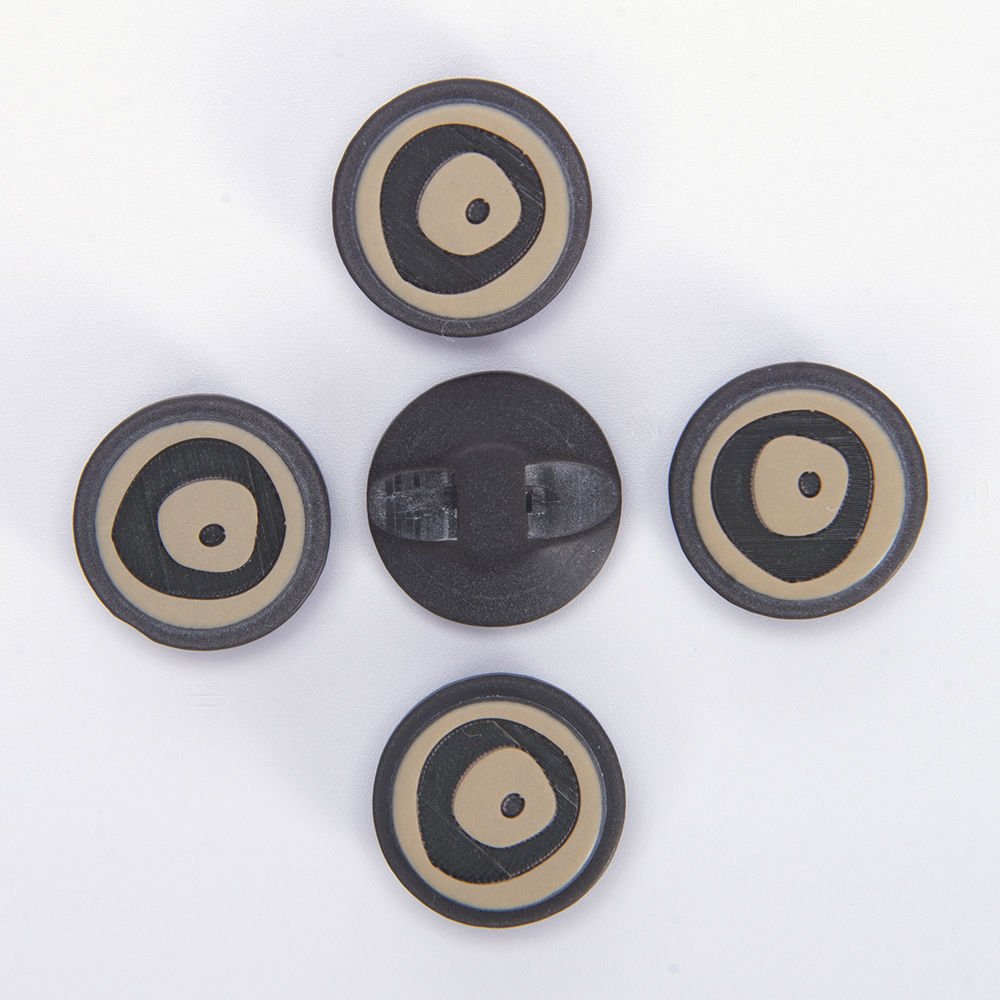 DESENLİ DÜĞME - 14 MM - 5 ADET NAZAR BONCUĞU