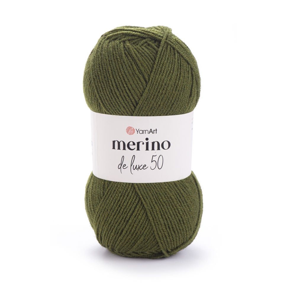 YARNART MERINO DE LUXE 50 - EL ÖRGÜ İPİ HAKİ - 530