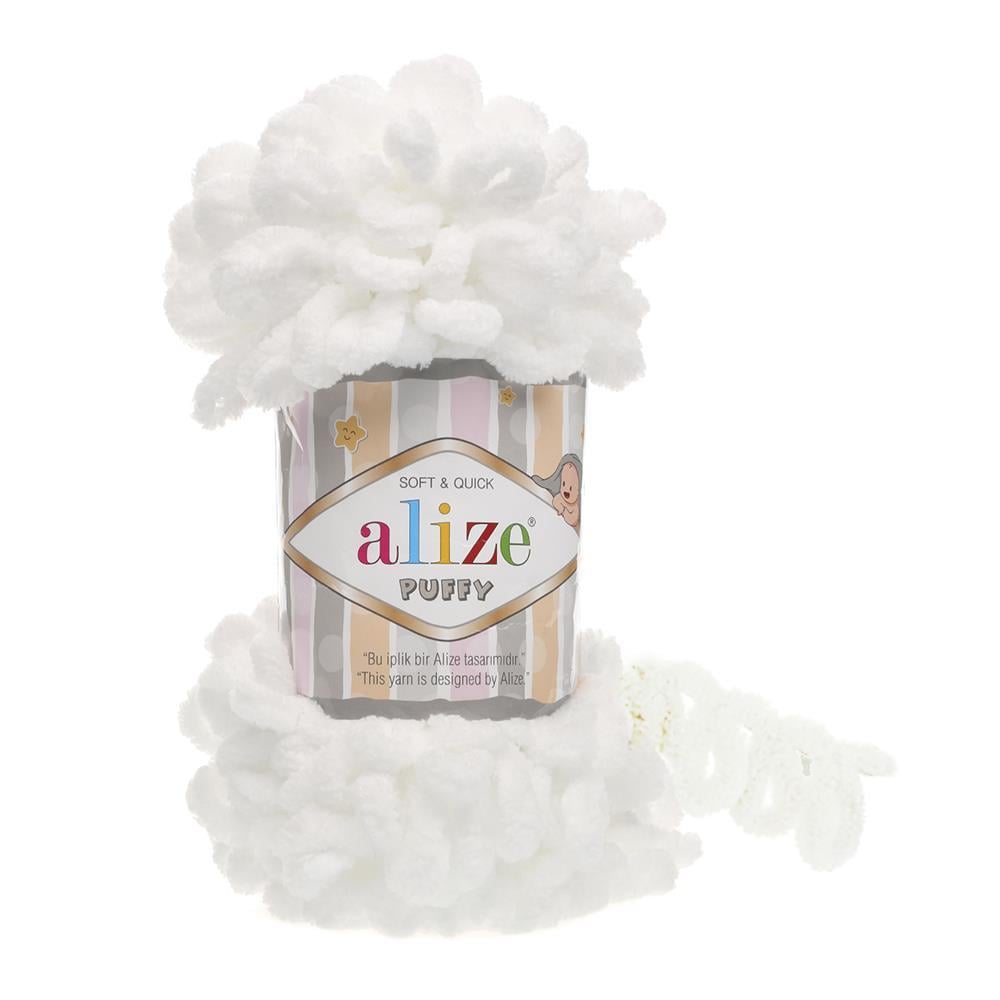 ALİZE PUFFY - AKSESUAR EL ÖRGÜ İPİ BEYAZ - 55
