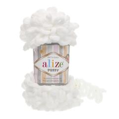 ALİZE PUFFY - AKSESUAR EL ÖRGÜ İPİ BEYAZ - 55