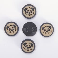 DESENLİ DÜĞME - 14 MM - 5 ADET PANDA