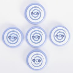 YUVARLAK BEBE DÜĞME - 14 MM - 5 ADET MAVİ