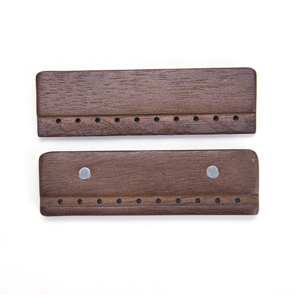 MIKNATISLI AHŞAP BURS 10 CM KAHVERENGİ