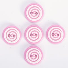 YUVARLAK BEBE DÜĞME - 14 MM - 5 ADET PEMBE