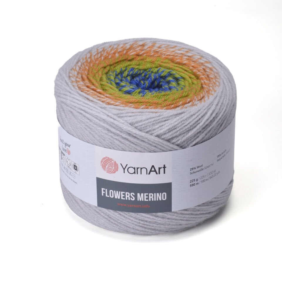 YARNART FLOWERS MERINO - EBRULİ EL ÖRGÜ İPİ EBRULİ - 562