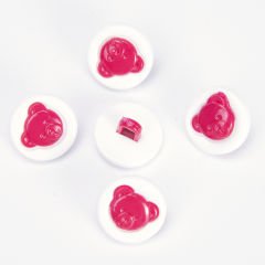 AYICIKLI BEBE DÜĞME - 14 MM - 5 ADET KIRMIZI