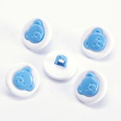 AYICIKLI BEBE DÜĞME - 14 MM - 5 ADET MAVİ