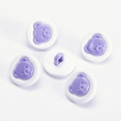 AYICIKLI BEBE DÜĞME - 14 MM - 5 ADET MOR