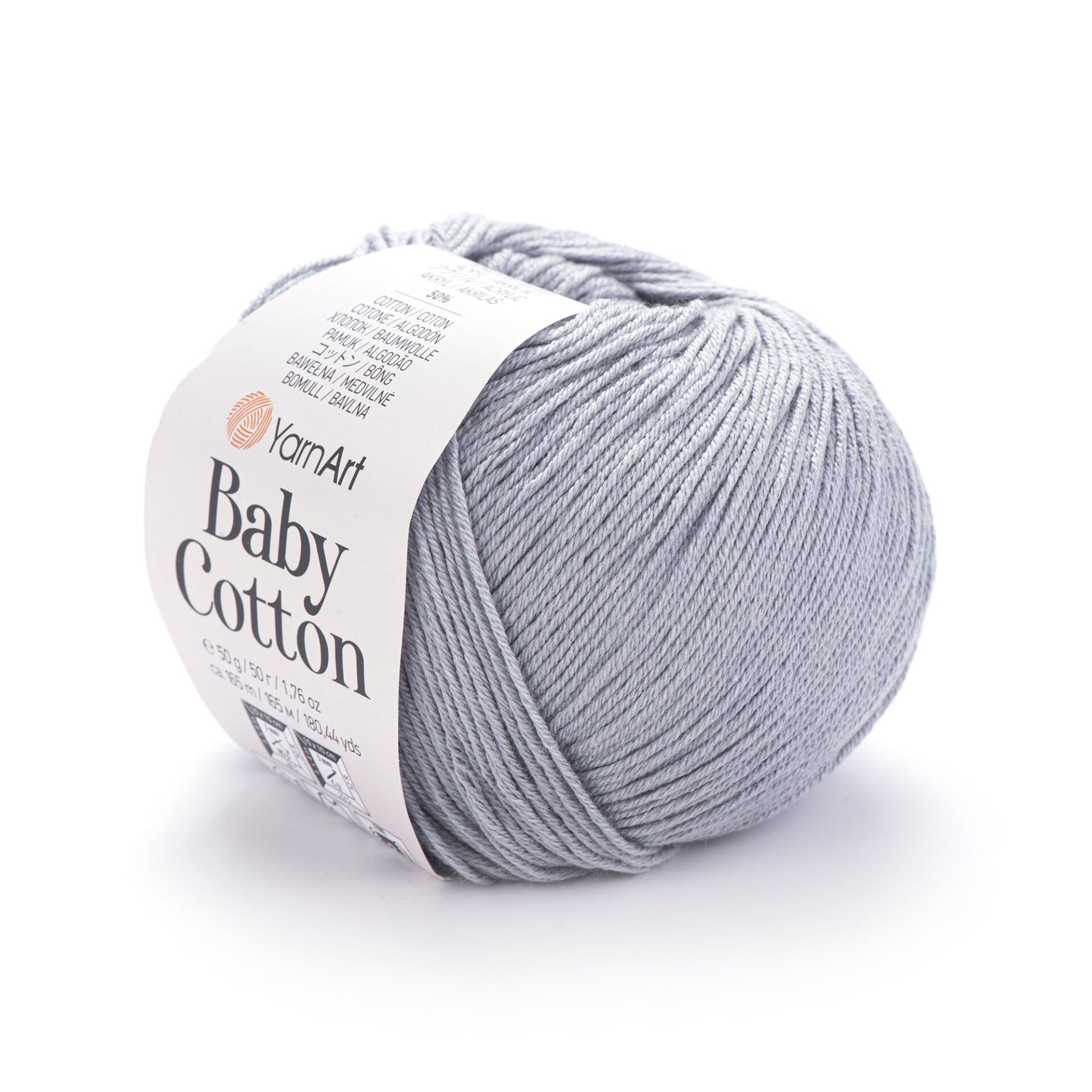 YARNART BABY COTTON - BEBEK EL ÖRGÜ İPİ GRİ - 452
