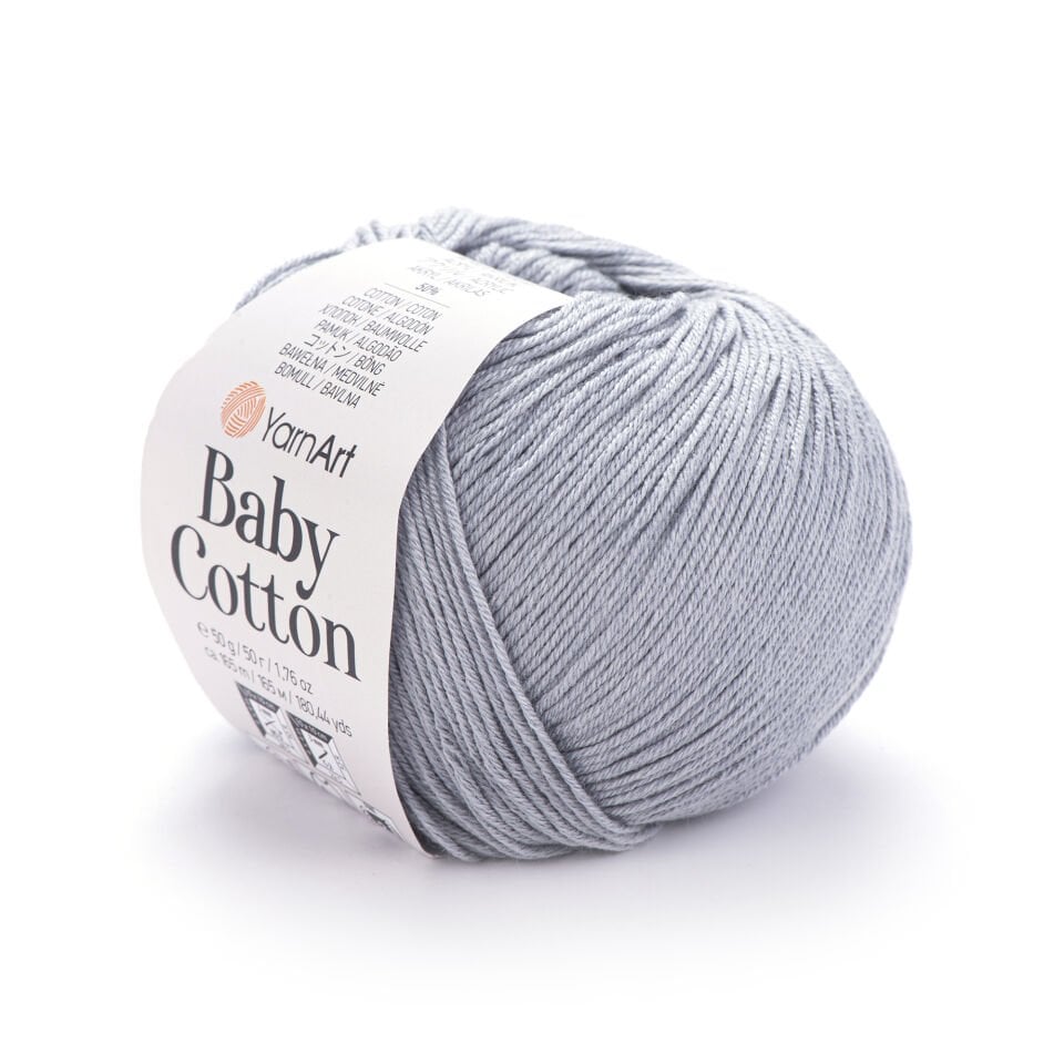 YARNART BABY COTTON - BEBEK EL ÖRGÜ İPİ GRİ - 452