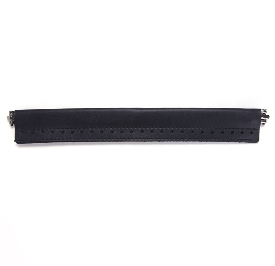 DERİLİ YAYLI BURS 25 CM SİYAH
