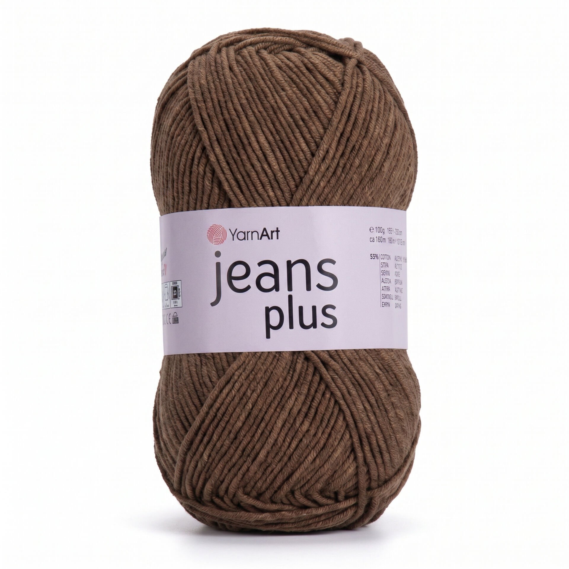 YARNART JEANS PLUS - EL ÖRGÜ İPİ KAHVERENGİ - 40