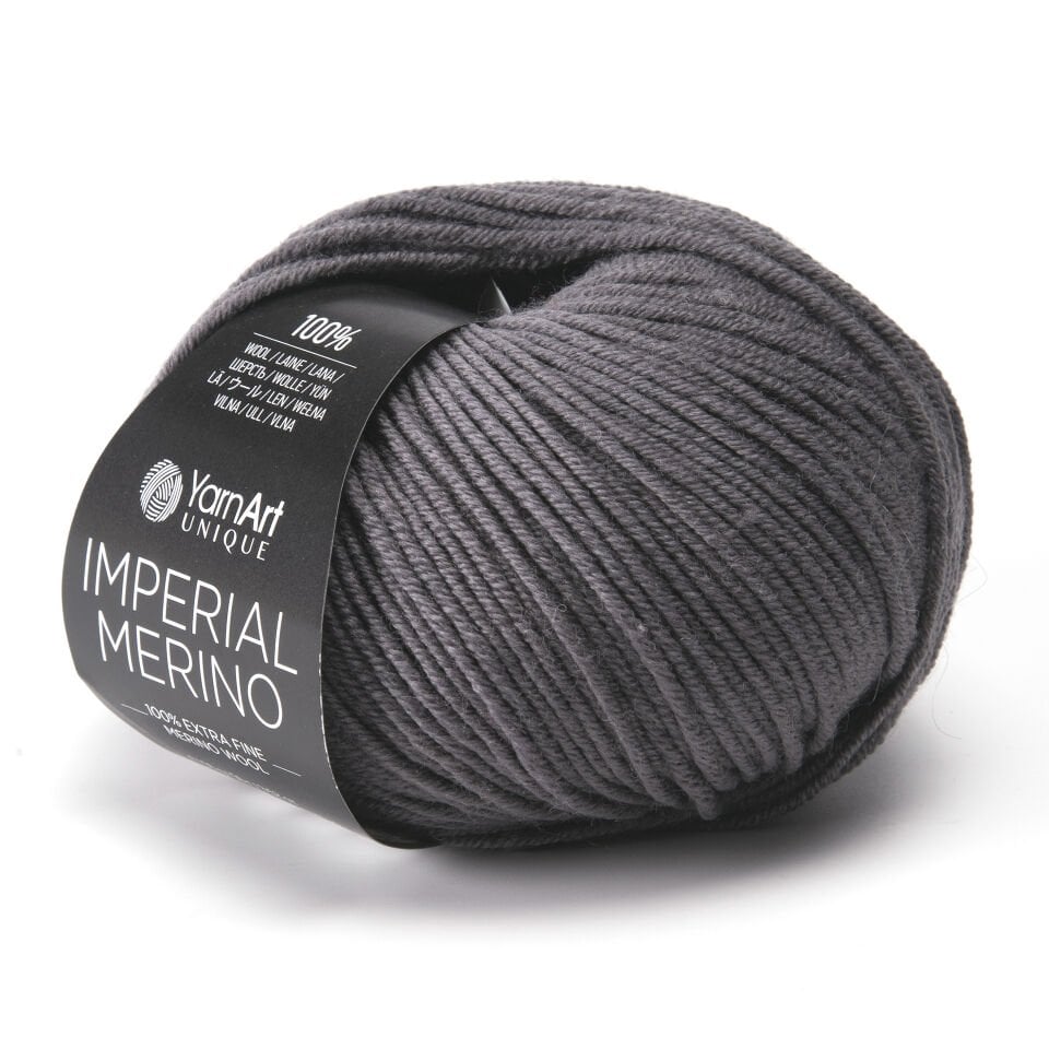 YARNART IMPERIAL MERINO - EL ÖRGÜ İPİ GRİ - 3347