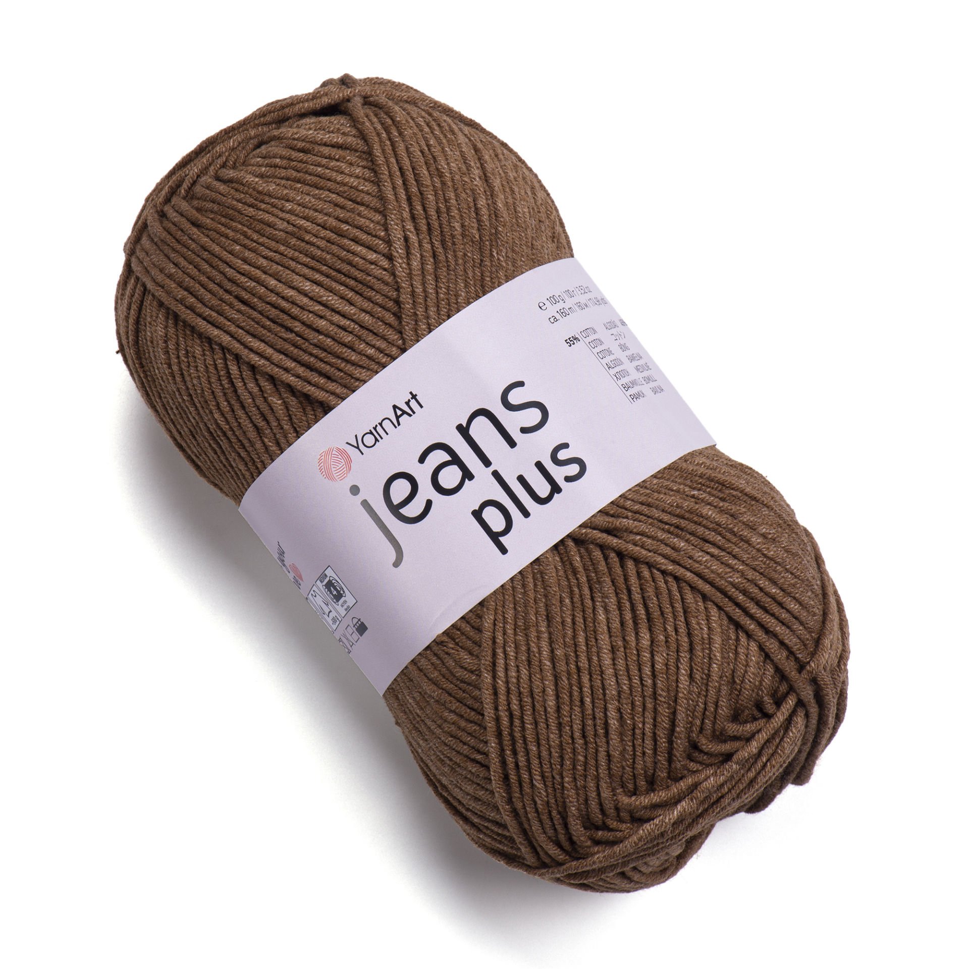 YARNART JEANS PLUS - EL ÖRGÜ İPİ KAHVERENGİ - 40