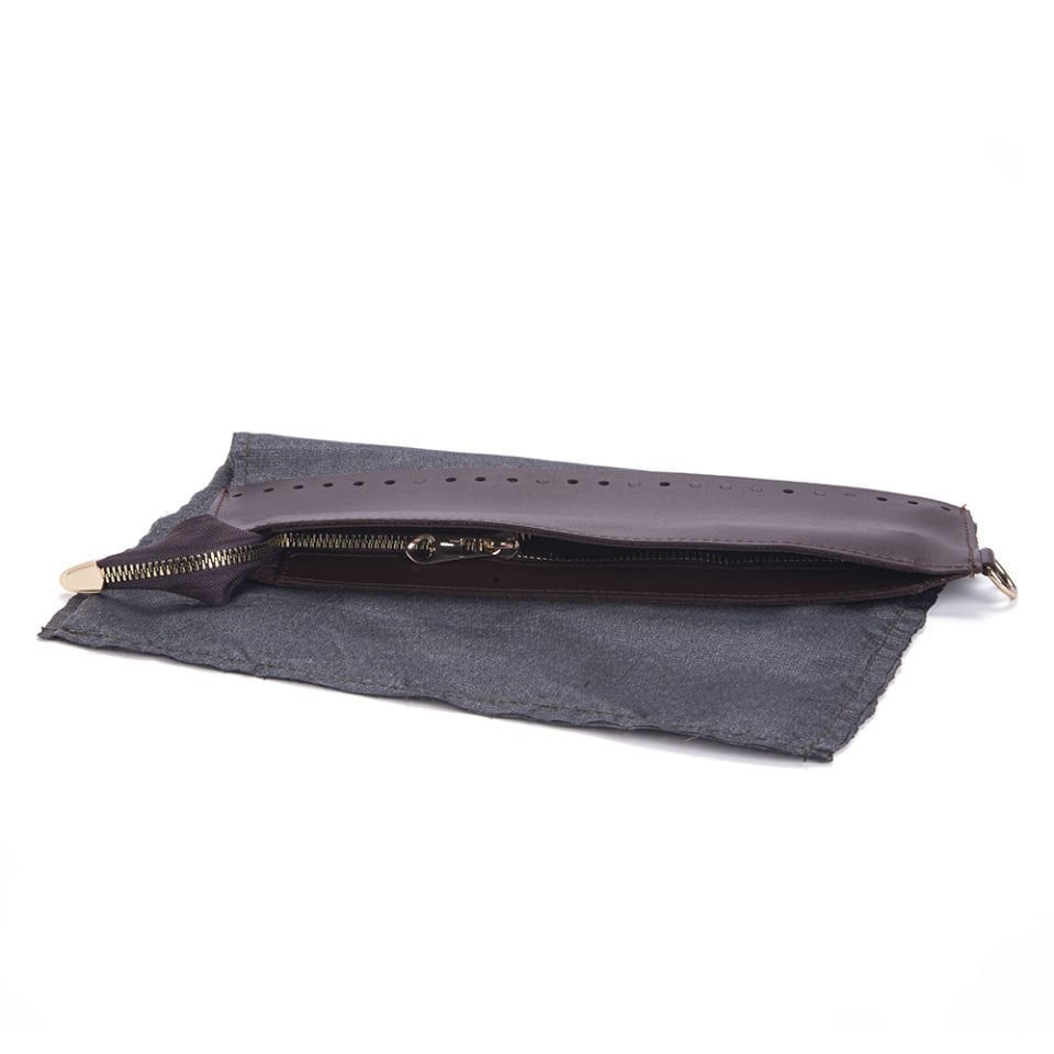 ASTARLI ÇANTA FERMUARI 28 CM KAHVERENGİ