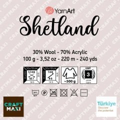 YARNART SHETLAND - EL ÖRGÜ İPİ EFLATUN - 515