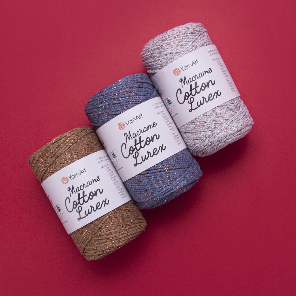 YARNART MACRAME COTTON LUREX - SİMLİ MAKROME EL ÖRGÜ İPİ