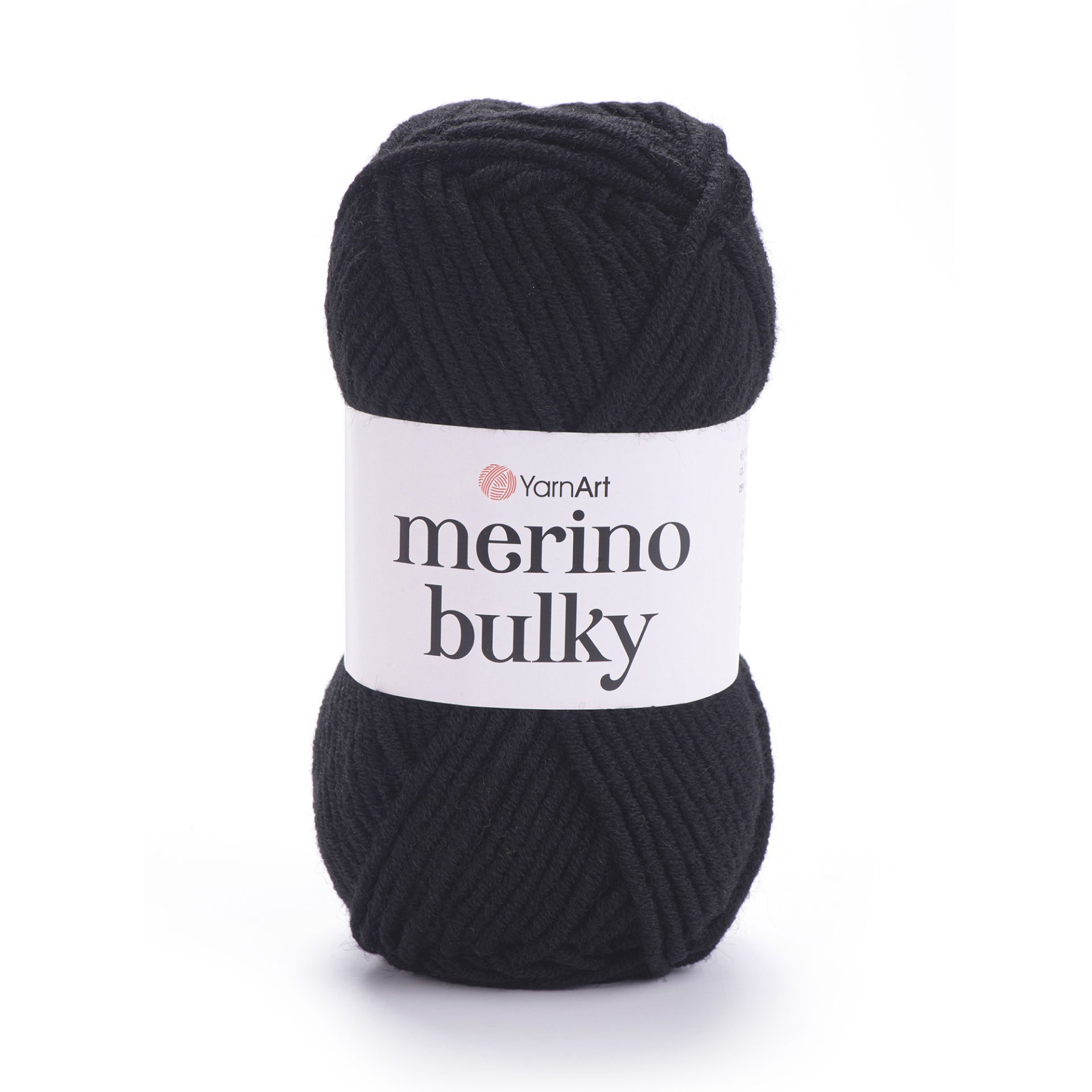 YARNART MERINO BULKY - EL ÖRGÜ İPİ SİYAH - 585