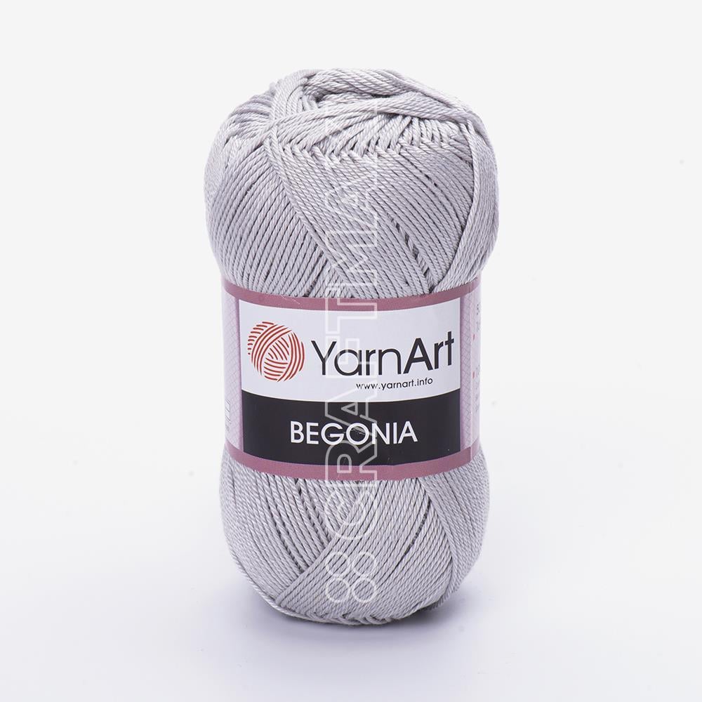 YARNART BEGONIA - MERSERİZE EL ÖRGÜ İPİ AÇIK GRİ - 4920