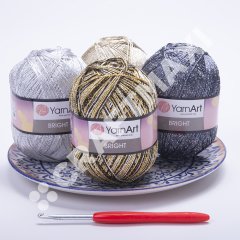 YARNART BRIGHT - SİMLİ EL ÖRGÜ İPİ GRİ - 235