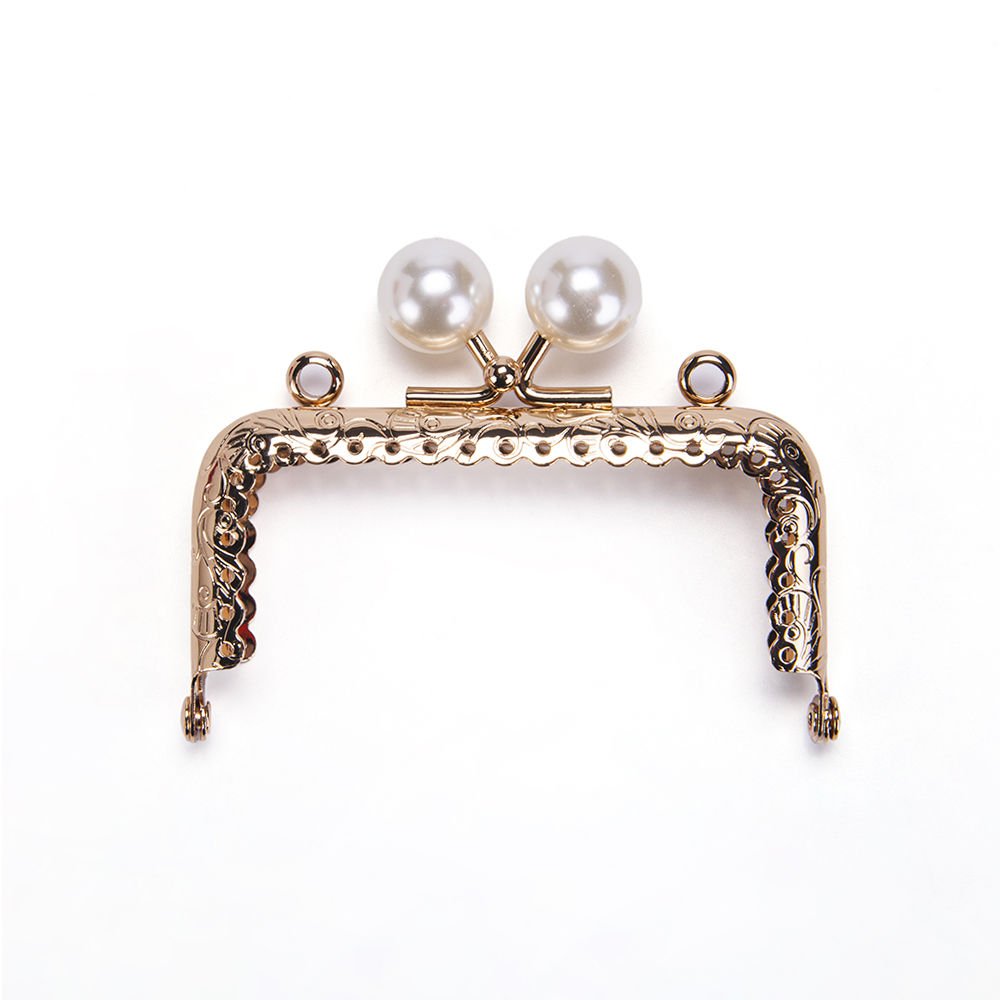 DİKDÖRTGEN BEYAZ BONCUKLU BURS 8,5 CM ROSE