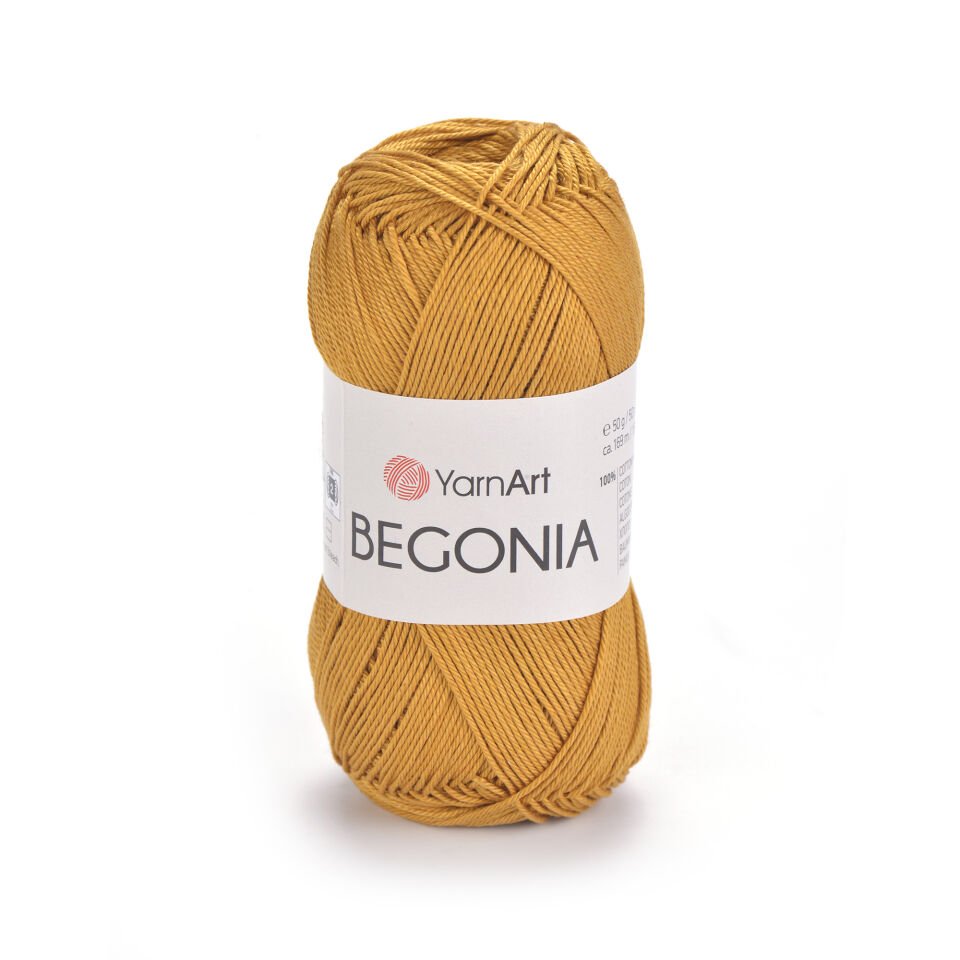 YARNART BEGONIA - MERSERİZE EL ÖRGÜ İPİ HARDAL - 6340