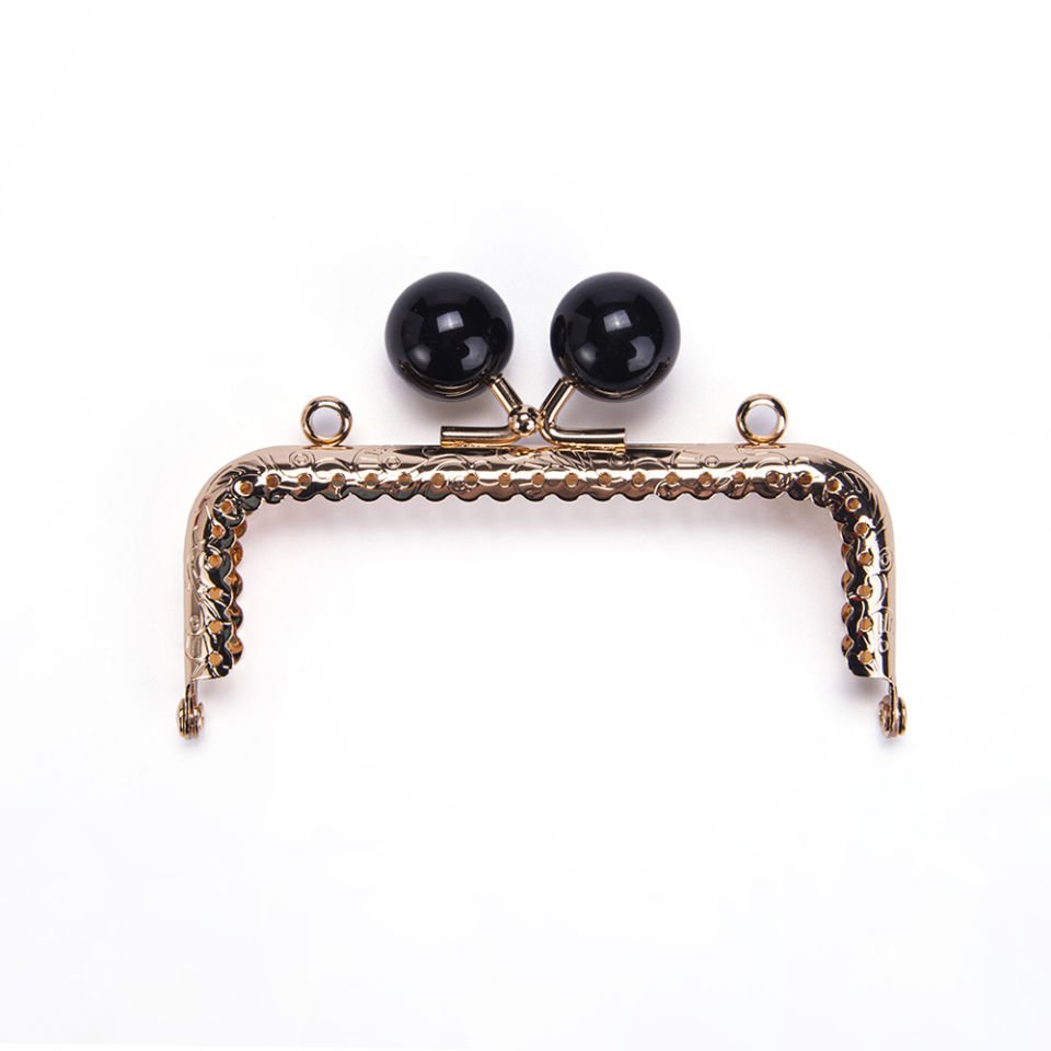 DİKDÖRTGEN SİYAH BONCUKLU BURS 10,5 CM ROSE