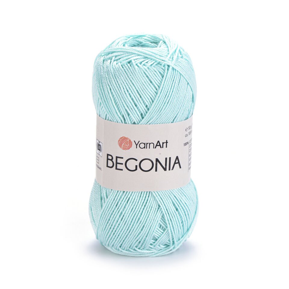 YARNART BEGONIA - MERSERİZE EL ÖRGÜ İPİ SU YEŞİLİ - 4939