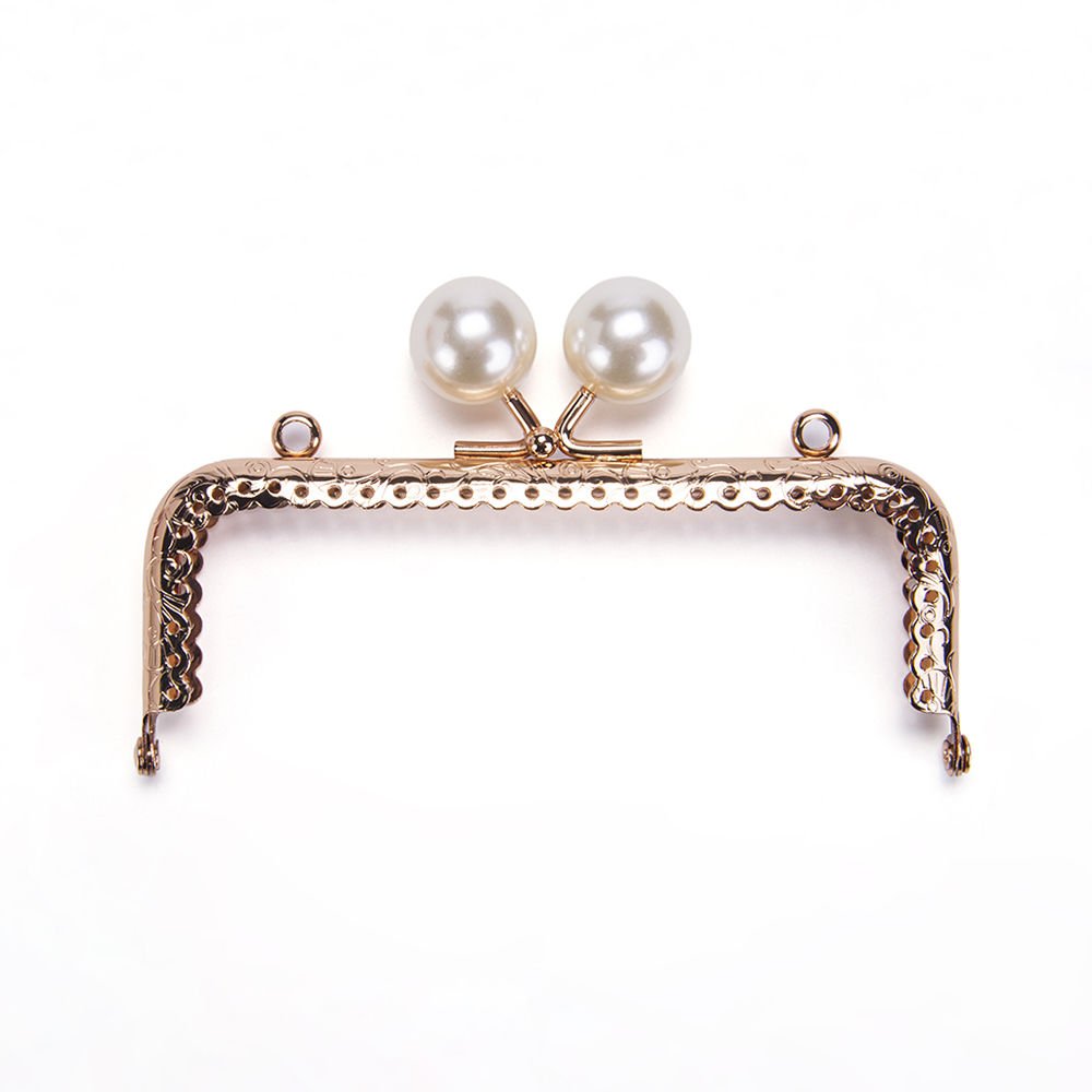 DİKDÖRTGEN BEYAZ BONCUKLU BURS 12,5 CM ROSE