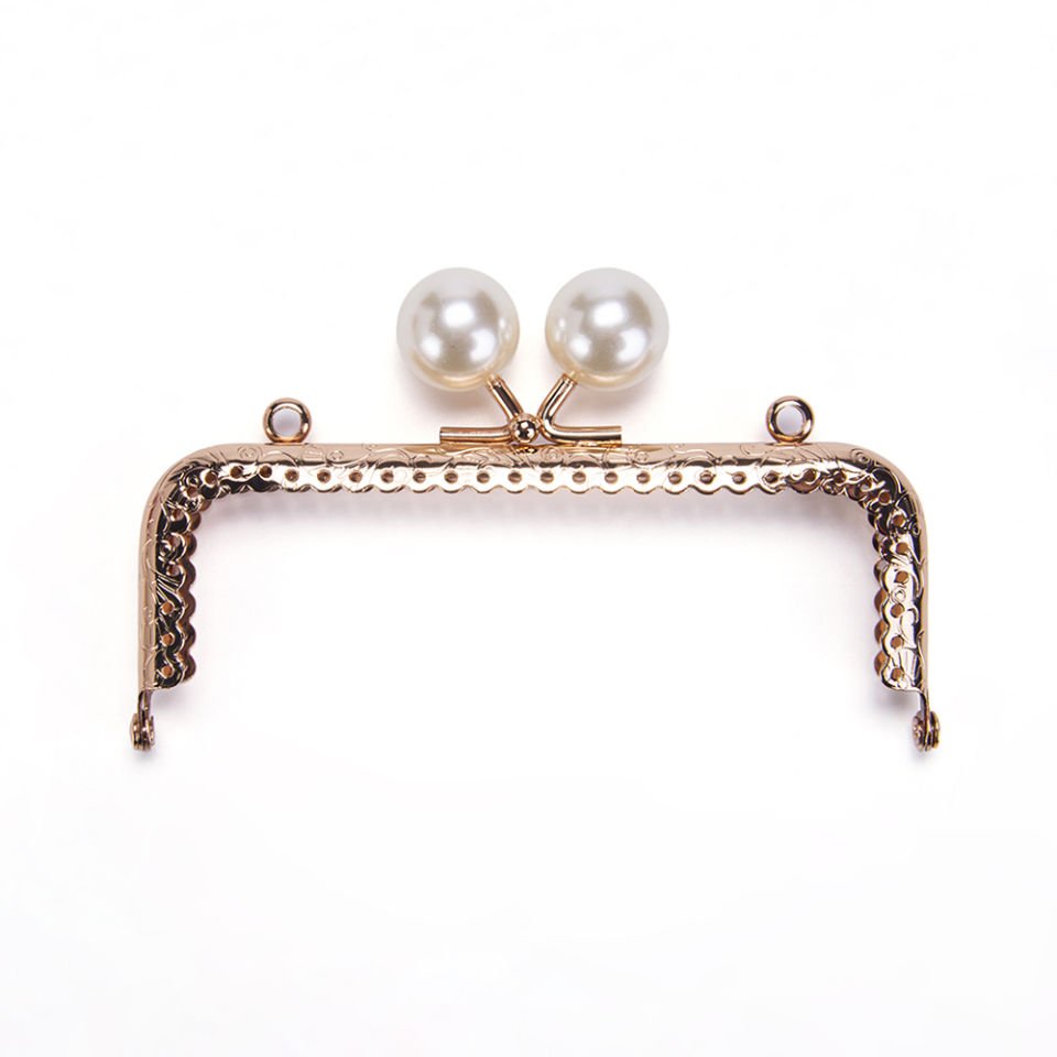 DİKDÖRTGEN BEYAZ BONCUKLU BURS 12,5 CM ROSE