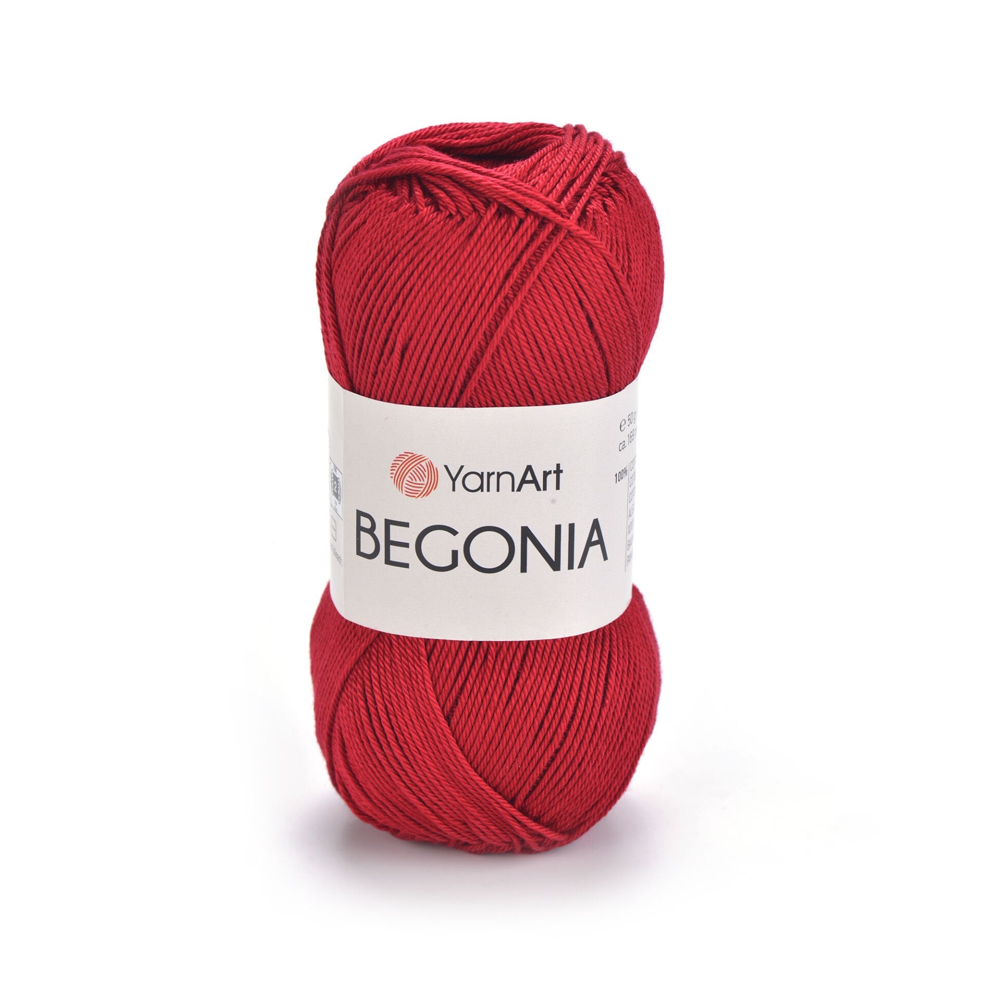 YARNART BEGONIA - MERSERİZE EL ÖRGÜ İPİ KOYU KIRMIZI - 5020