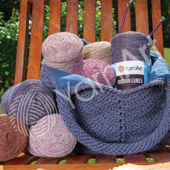 YARNART RIBBON LUREX - SİMLİ, AKSESUAR EL ÖRGÜ İPİ KOYU PEMBE - 743