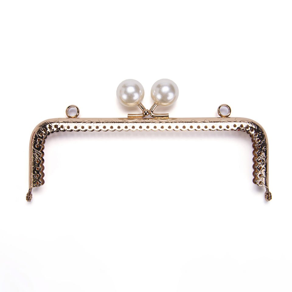 DİKDÖRTGEN BEYAZ BONCUKLU BURS 16,5 CM ROSE