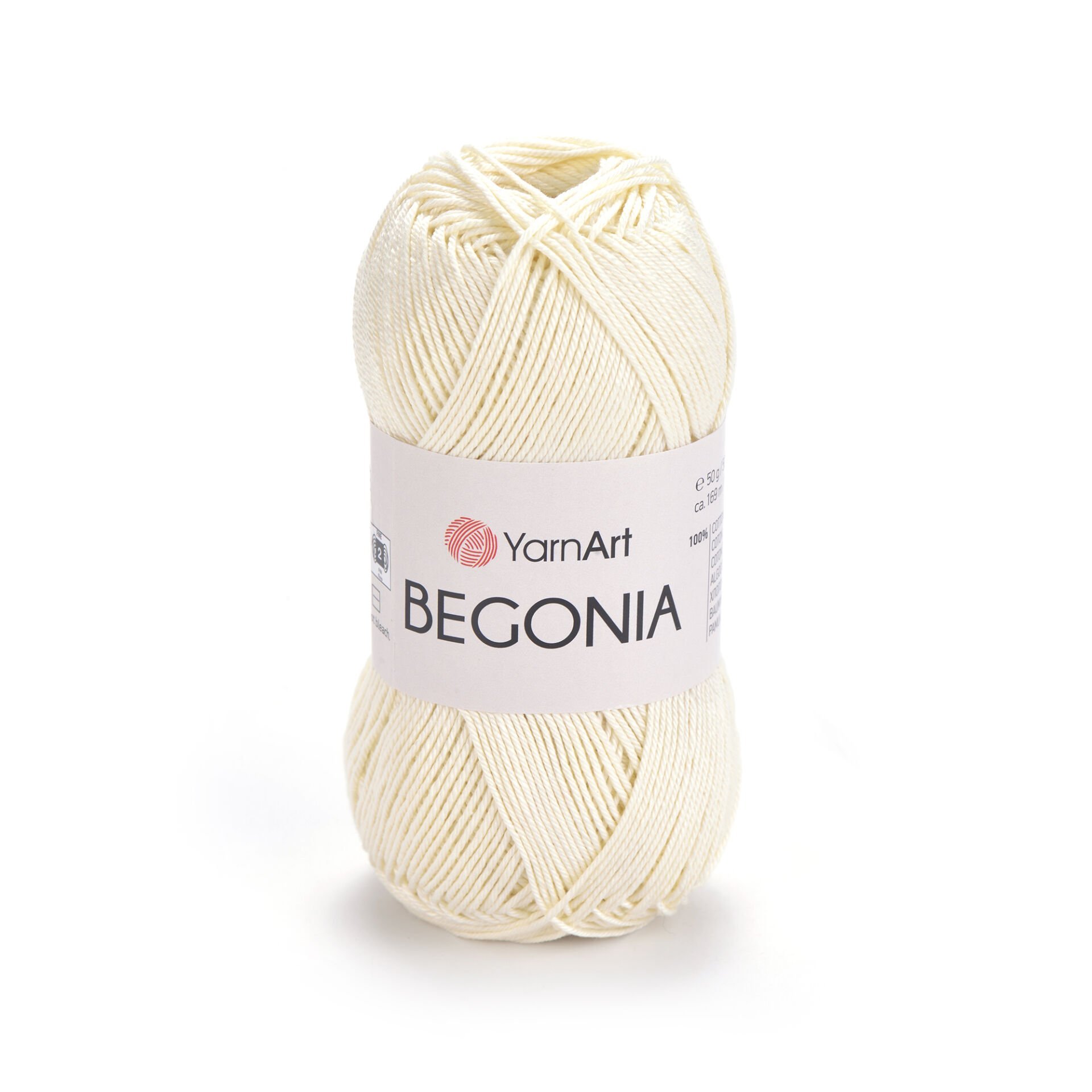 YARNART BEGONIA - MERSERİZE EL ÖRGÜ İPİ KREM - 0326