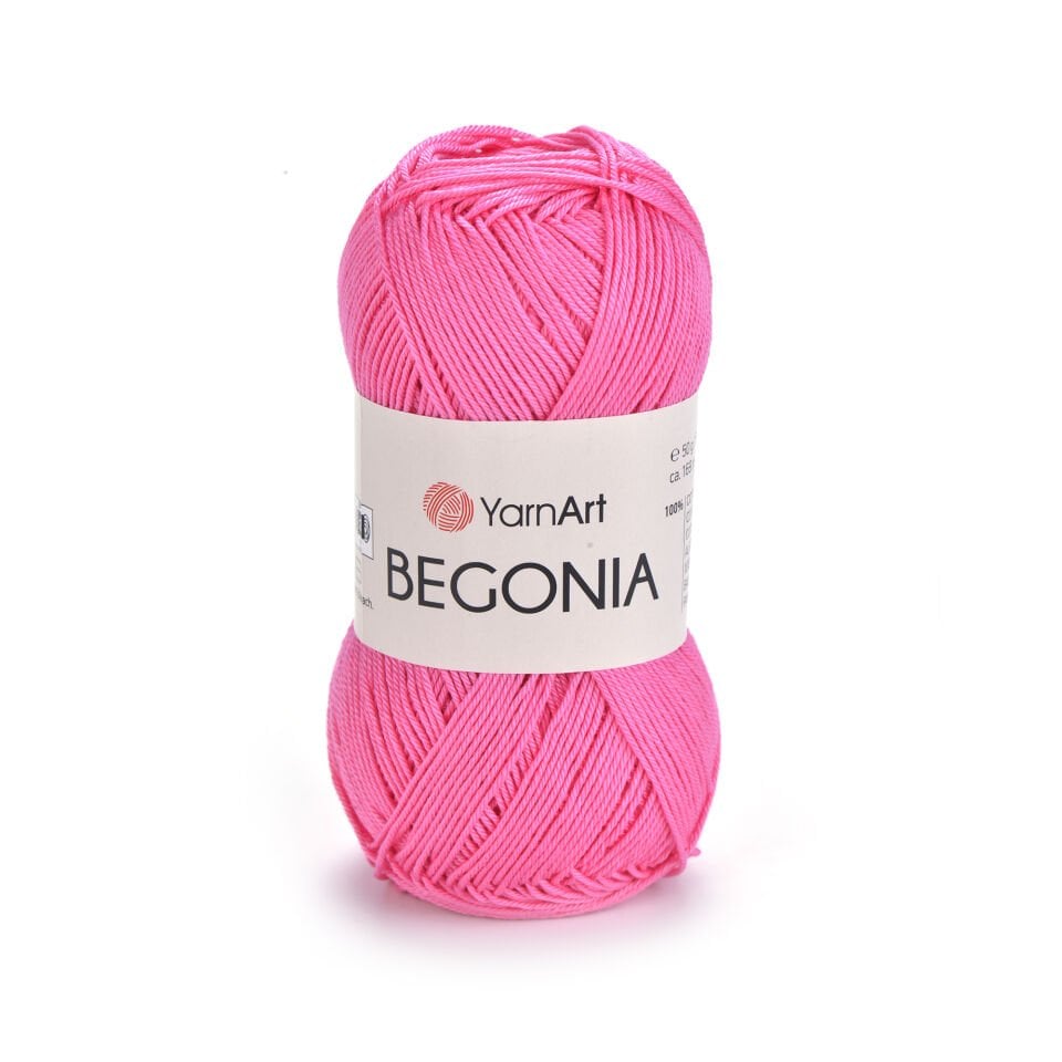 YARNART BEGONIA - MERSERİZE EL ÖRGÜ İPİ KOYU PEMBE - 5001