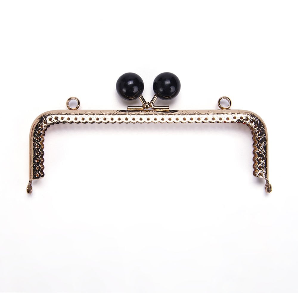 DİKDÖRTGEN SİYAH BONCUKLU BURS 16,5 CM ROSE