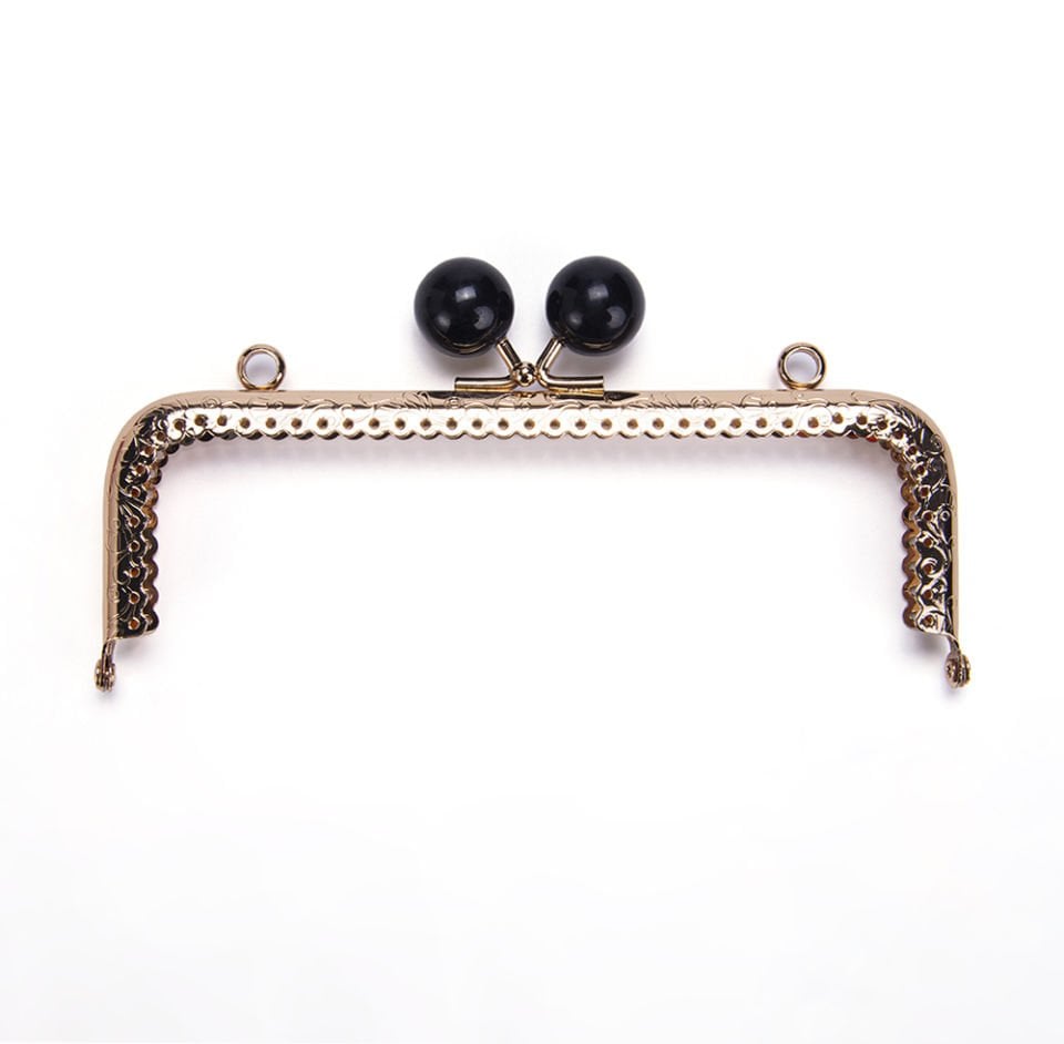 DİKDÖRTGEN SİYAH BONCUKLU BURS 16,5 CM ROSE