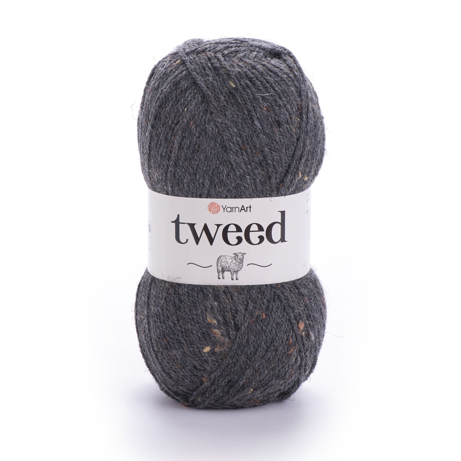 YARNART TWEED - KIRÇILLI EL ÖRGÜ İPİ 225 - KOYU GRİ