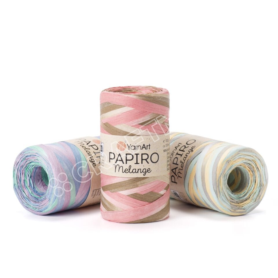 YARNART PAPIRO MELANGE - EBRULİ KAĞIT İP