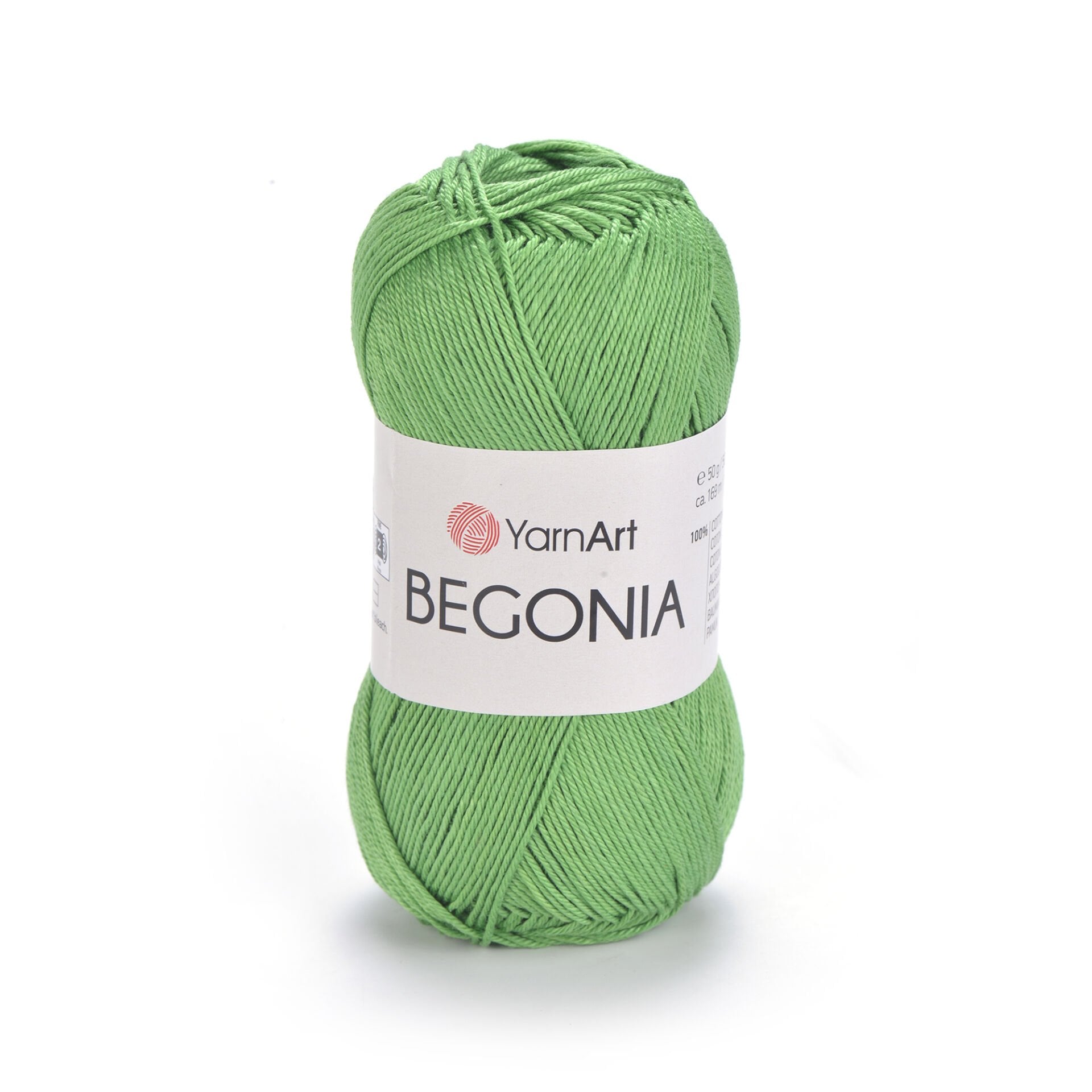 YARNART BEGONIA - MERSERİZE EL ÖRGÜ İPİ YEŞİL - 6332