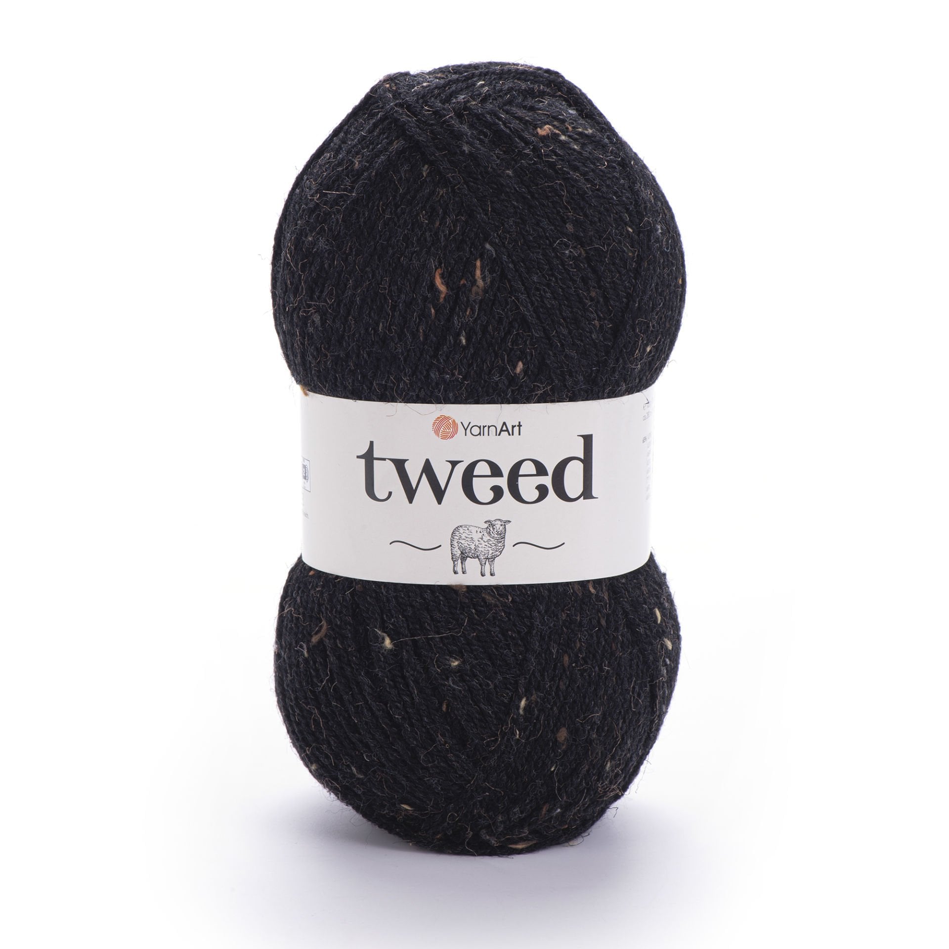 YARNART TWEED - KIRÇILLI EL ÖRGÜ İPİ 228 - SİYAH